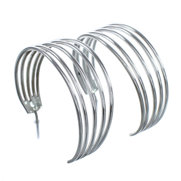Native American Navajo Authentic Sterling Silver Post Hoop Earrings JX123225